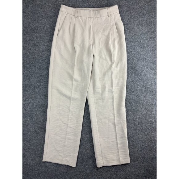 House of Harlow 1960 Dress Pants Women's 8 Beige Pleated Wide Leg - Picture 1 of 9